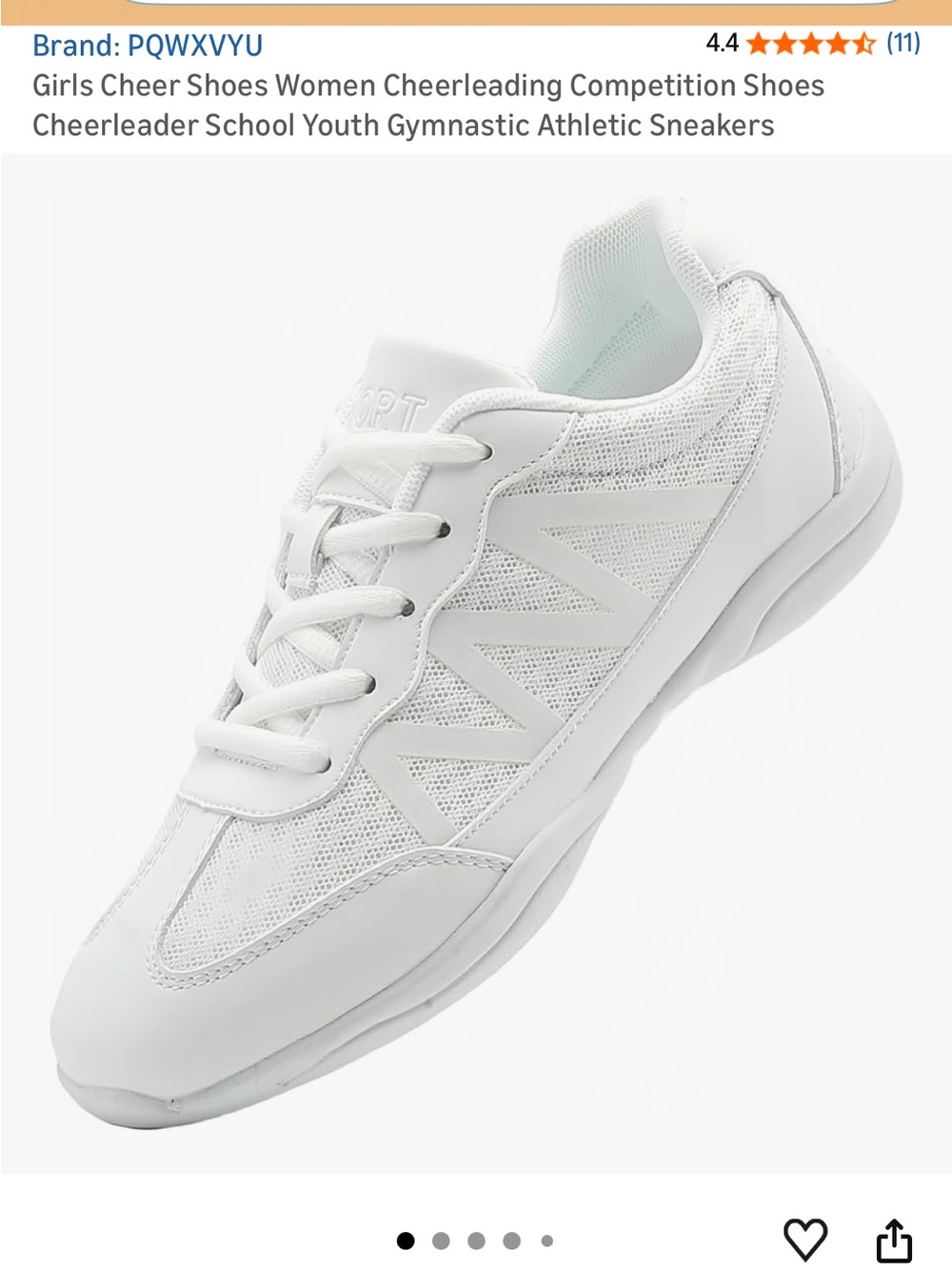 Kid’s White Lightweight Lace-Up Sneakers - 2 Big Kid